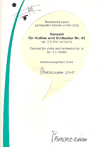 Konzert C-Dur op.3,6 für Violine und Orchester