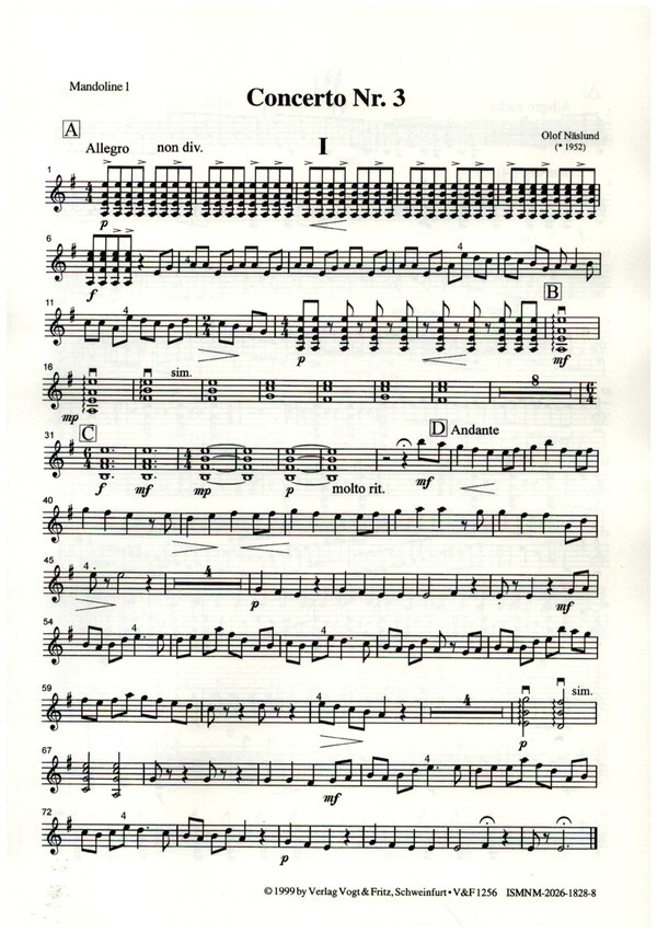 Concerto Nr.3 für Zupforchester