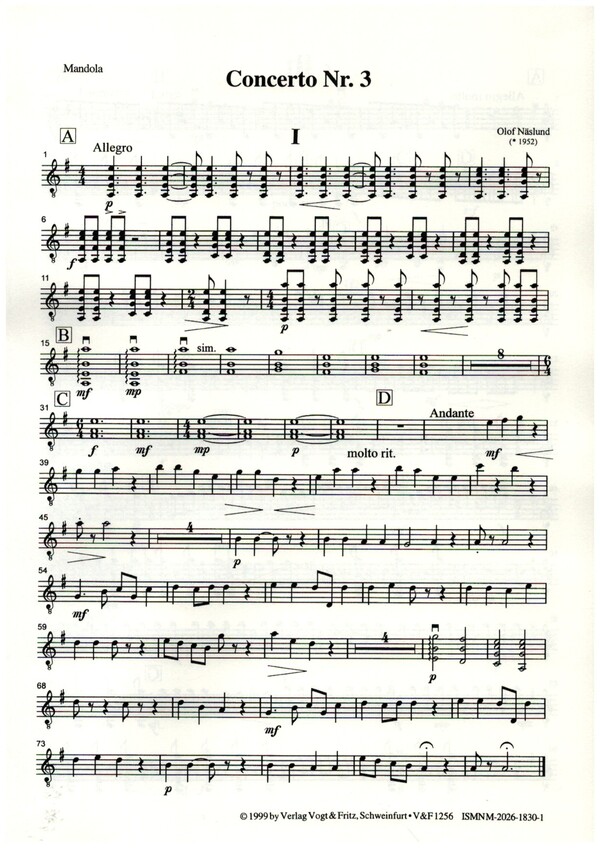 Concerto Nr.3 für Zupforchester