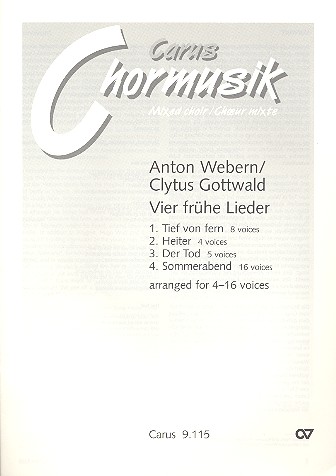 4 frühe Lieder für gem Chor