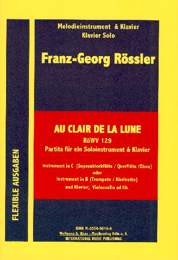 Au clair de la lune RöWV129 für Soloinstrument