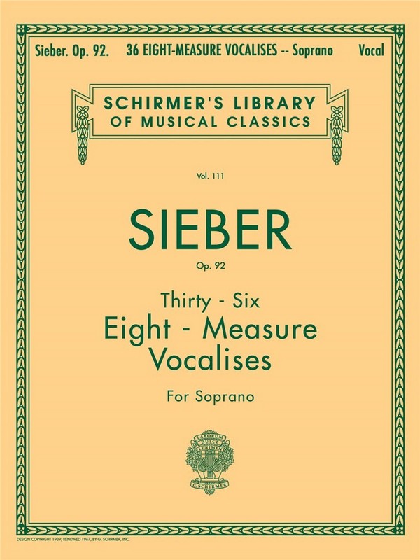 36 Vocalises op.92 for Soprano and piano