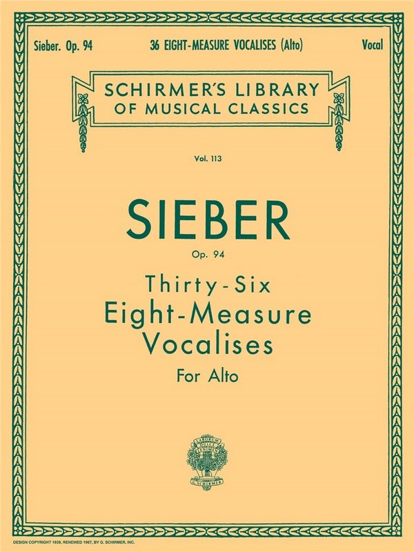 36 eight-measure vocalises op.94