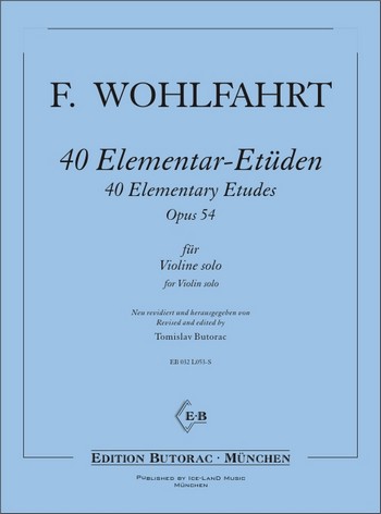 40 Elementar-Etüden op.54 für Violine solo