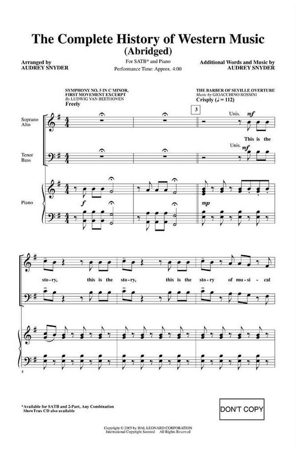 The complete history of Western Music (abridged)