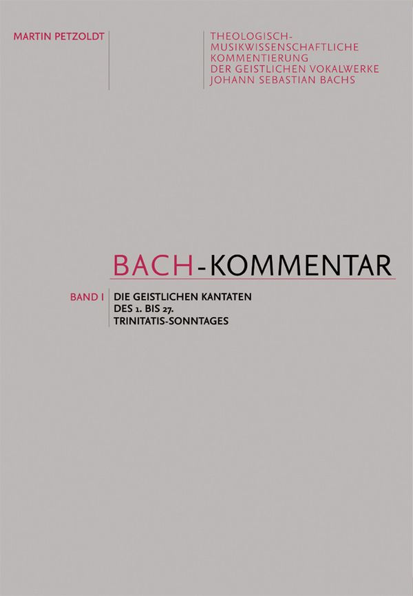 Bach-Kommentar Band 1
