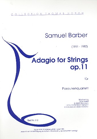 Adagio for strings op.11 für 4 Posaunen