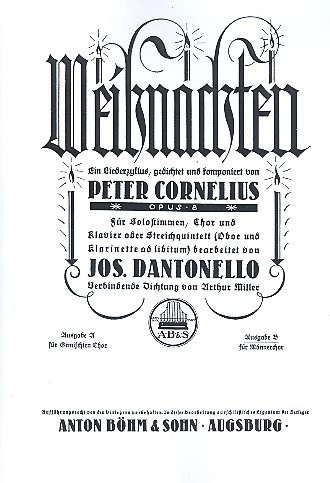 Weihnachten op.8 Ausgabe B 