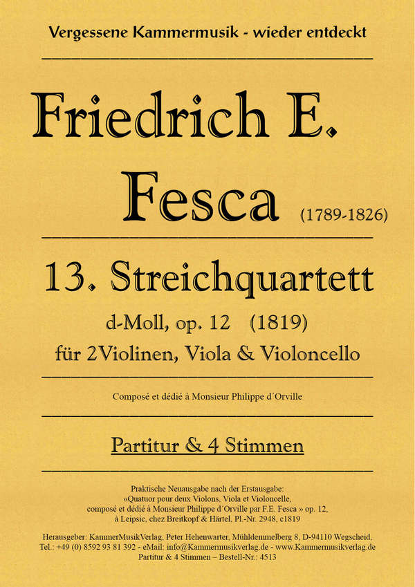 Streichquartett d-Moll Nr.13 op.12