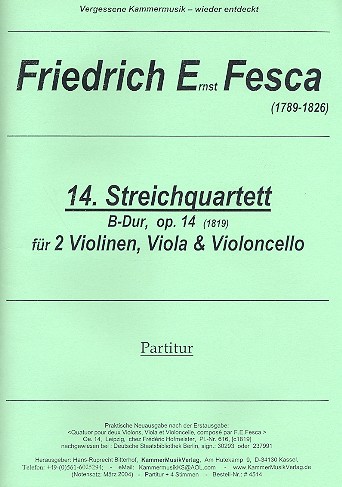 Streichquartett B-Dur Nr.14 op.14