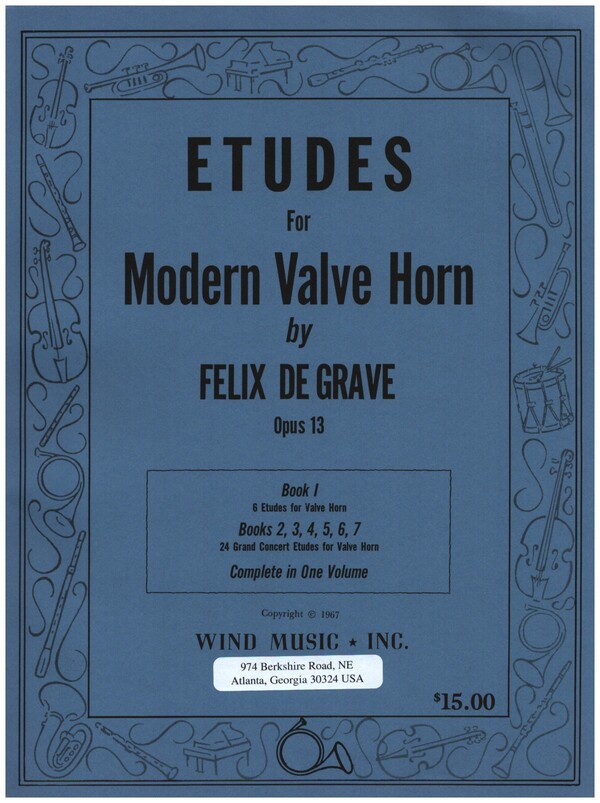Etudes for modern valve horn op.13