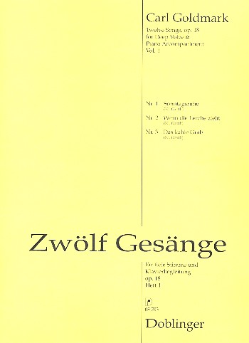 12 Gesänge op.18 Band 1 für tiefe Stimme