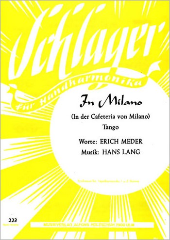 In der Cafeteria von Milano: für Handharmonika
