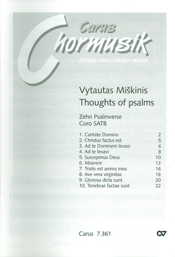 Thoughts of psalms für