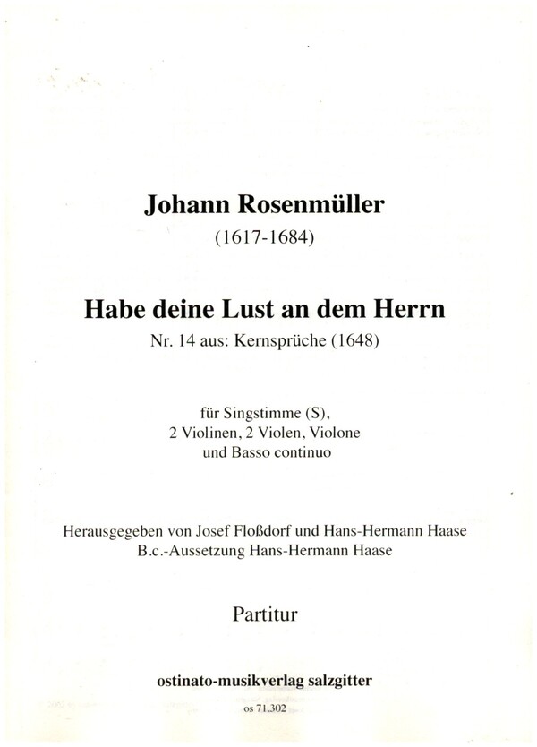 Habe deine Lust an dem Herren für