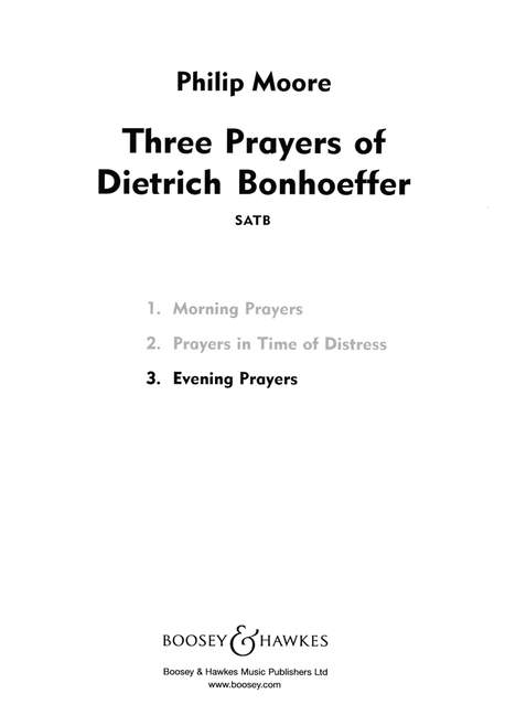 Three Prayers of Dietrich Bonhoeffer