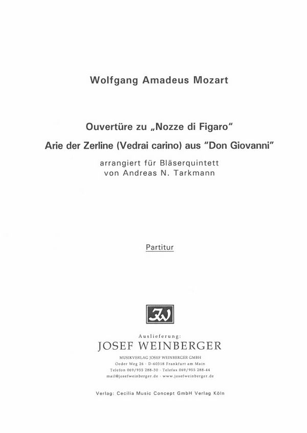Ouvertüre zu 'Hochzeit des Figaro' und Arie der Zerline aus 'Don Giovanni'