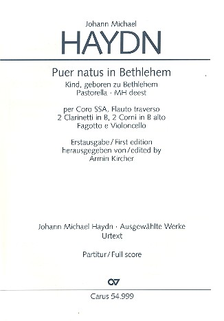 Puer natus in Bethlehem MH deest für