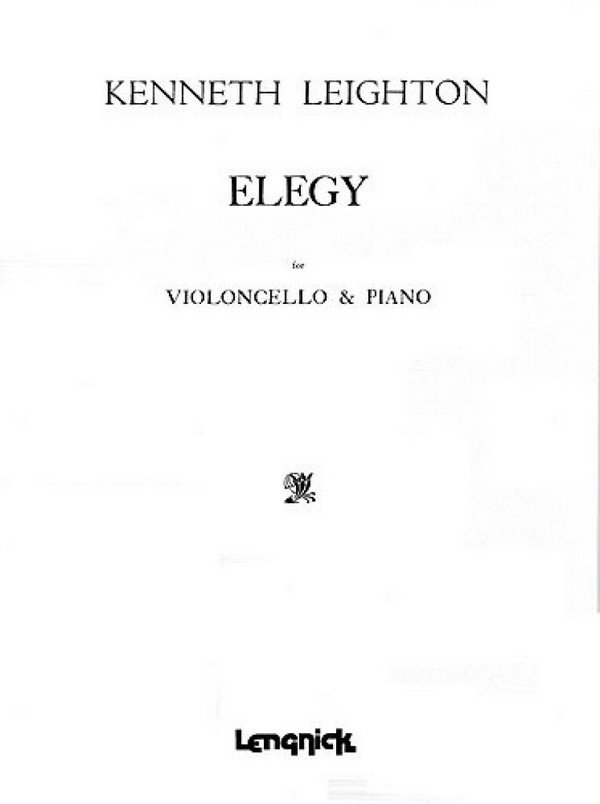 Elegy for cello and piano