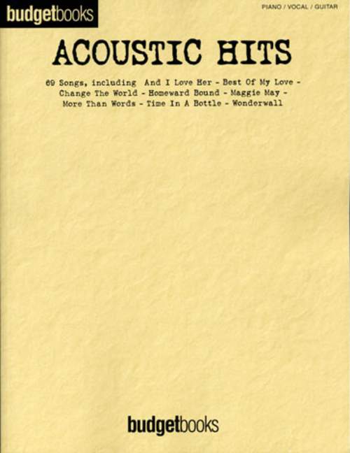 Budgetbooks Acoustic hits: for