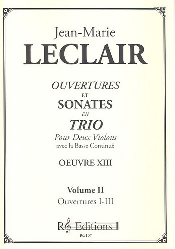 Ouvertures et sonates en trio op.13 vol.2