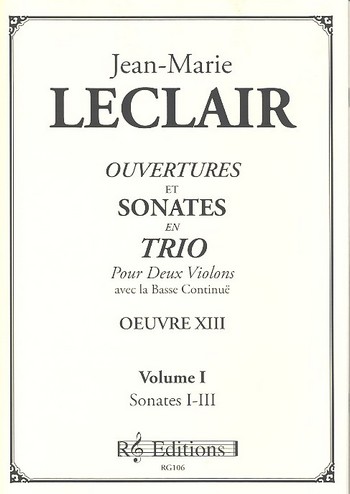 Ouvertures et sonates en trio op.13 vol.1