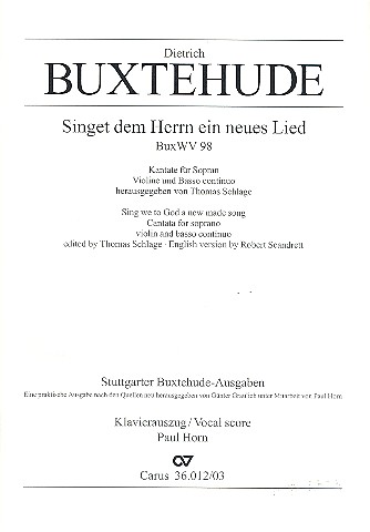 Singet dem Herrn ein neues Lied BUXWV98