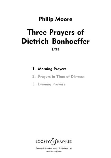 Three Prayers of Dietrich Bonhoeffer