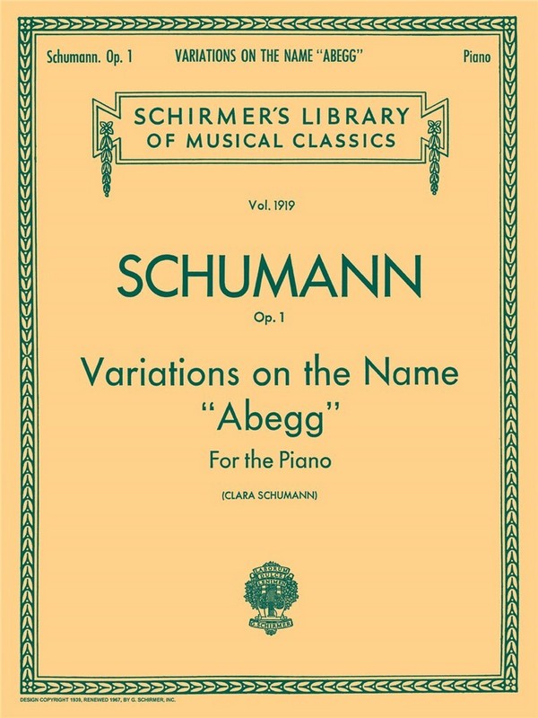 Variations on the name "Abegg" op.1