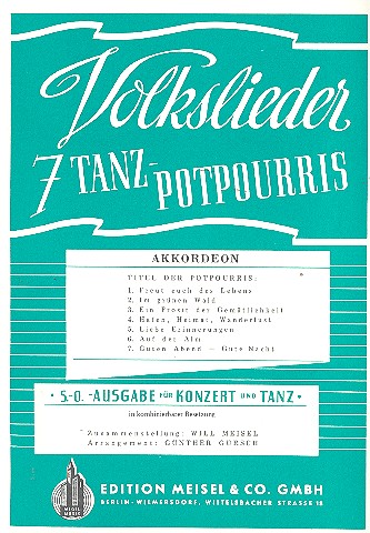 7 Volkslieder Tanzpotpourris: