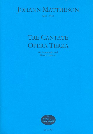 Tre cantate opera terza für