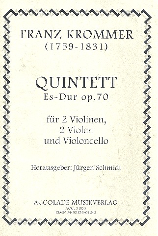 Quintett Es-Dur op.70 für 2 Violinen,