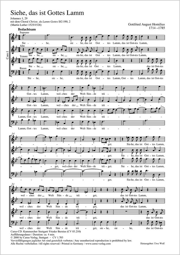 Siehe das ist Gottes Lamm