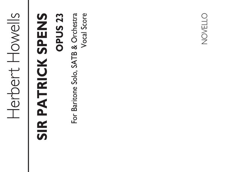 Sir Patrick Spens op.23 for baritone,