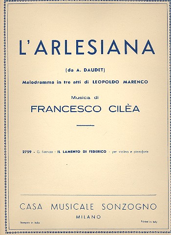 Il Lamento di Federico dall'opera