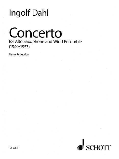 Konzert (1949/1953) für Altsaxophon und Bläsersensemble