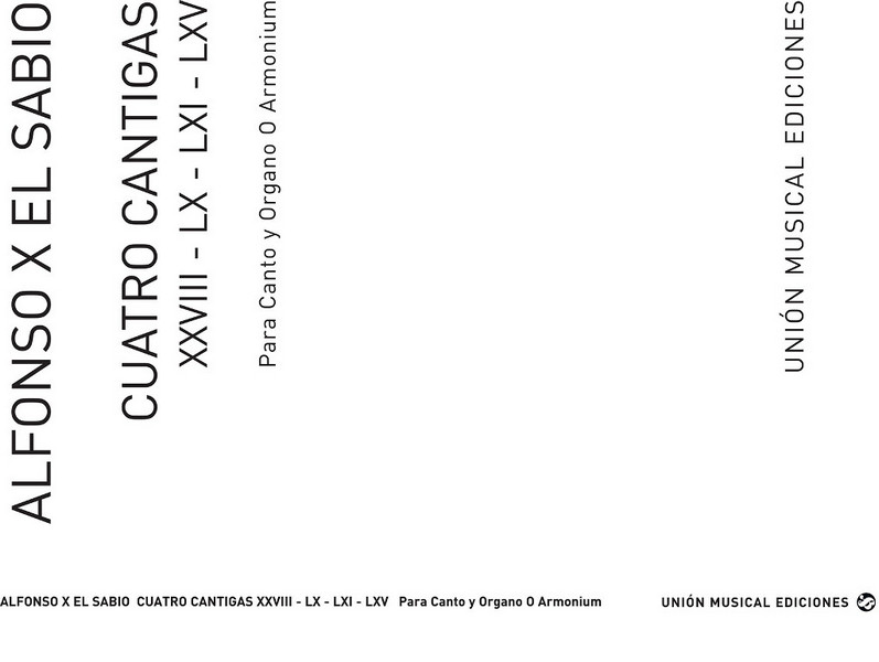 4 Cantigas para Canto y Organo o