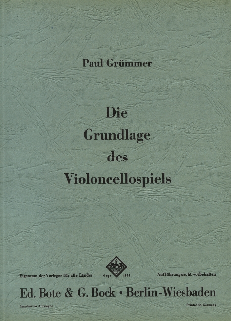 Die Grundlage des Violoncellospiels