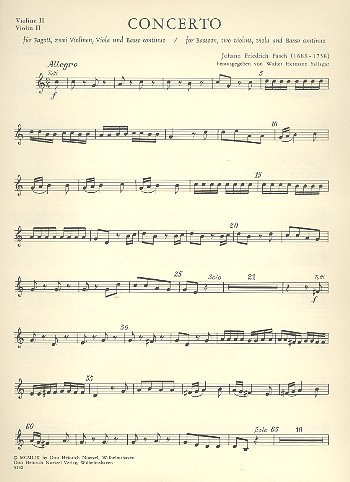 Konzert C-Dur für Fagott, 2 Violinen,