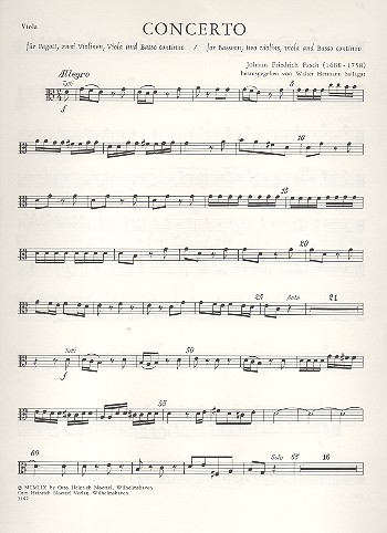 Konzert C-Dur für Fagott, 2 Violinen,