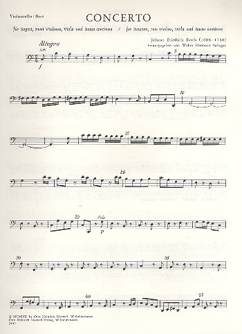 Konzert C-Dur für Fagott, 2 Violinen,