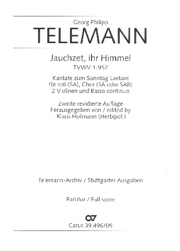 Jauchzet ihr Himmel TVWV1:957