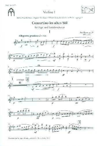Concertino im alten Stil G-Dur op.20