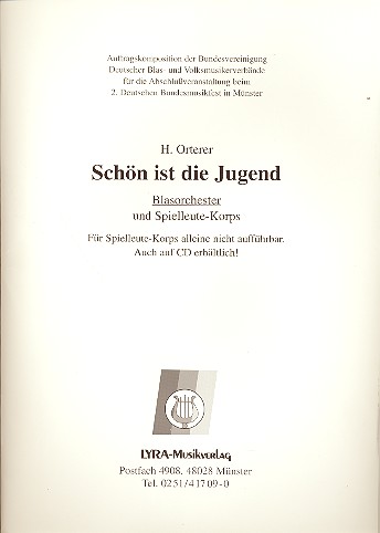 Schön ist die Jugend für Blasorchester
