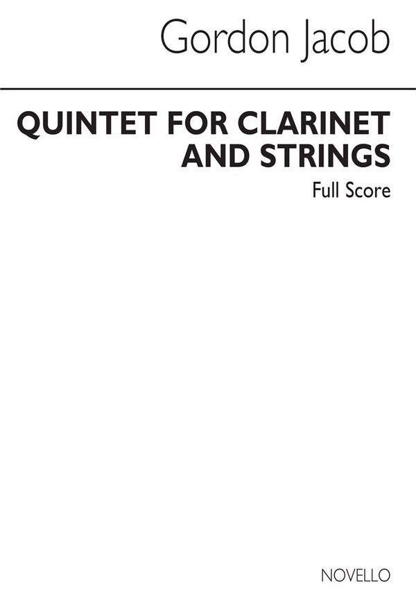 Quintet for clarinet, 2 violins, viola