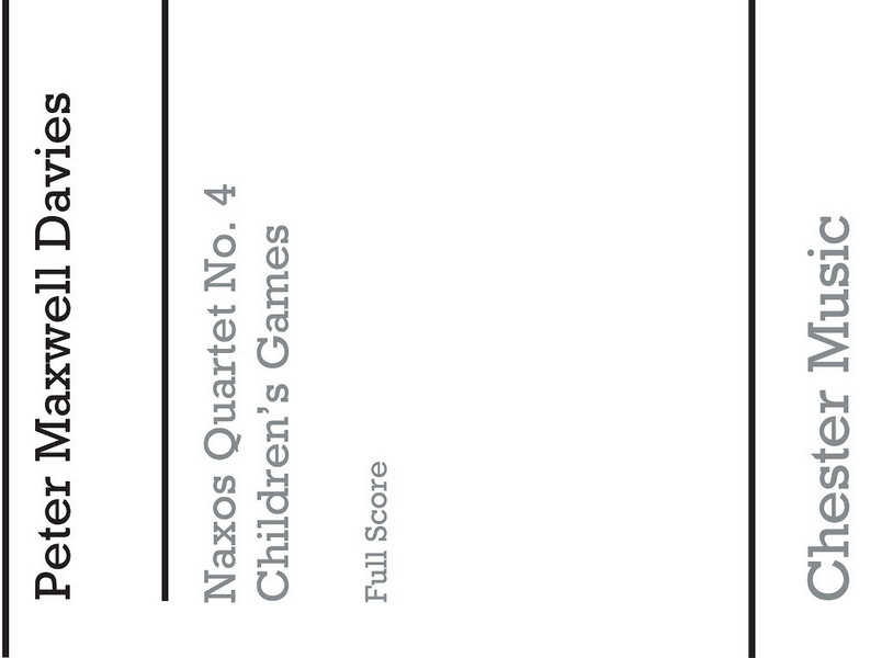 Naxos Quartet no.4 (Children's Games )