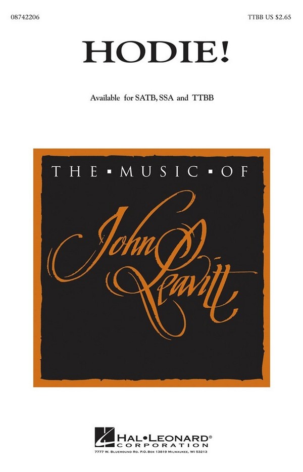 Hodie for male chorus and piano