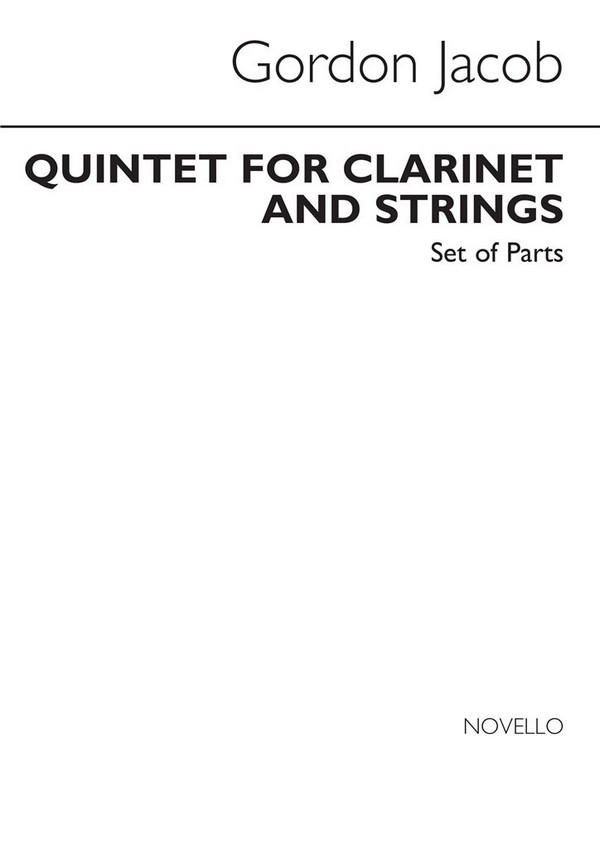 Quintet for clarinet, 2 violins, viola