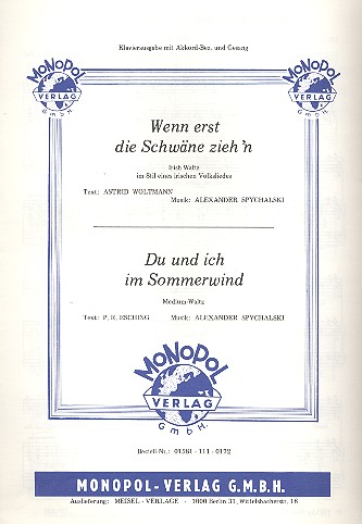 Wenn erst die Schwäne zieh'n  und