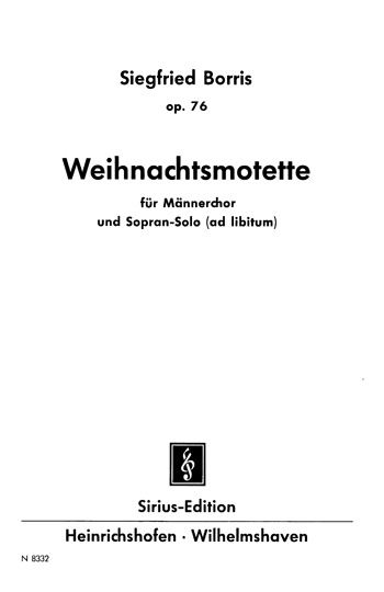 Weihnachtsmotette op.76 für